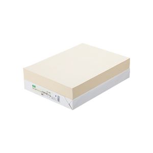 （まとめ） TANOSEE αエコカラーペーパーII B4 ライトクリーム 1冊（500枚） 〔×5セット〕【代引不可】【北海道・沖縄・離島配送不可】