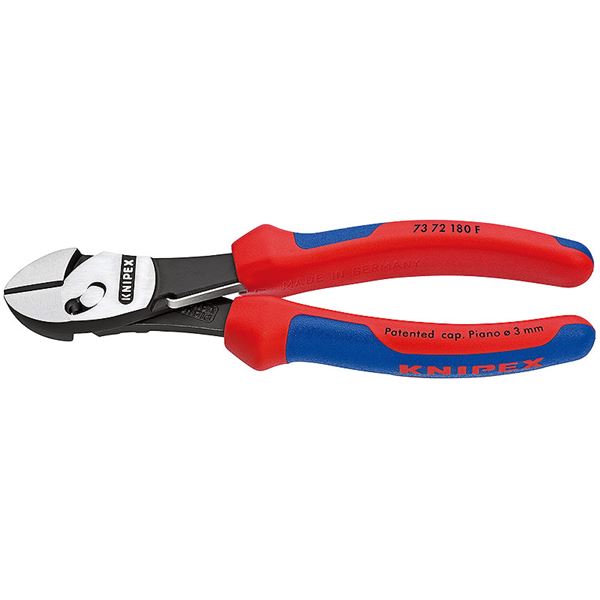 KNIPEX（クニペックス）7372-180F ツインフォースニッパー 弾機付【代引不可】【北海道・沖縄・離島送りとどける不可】