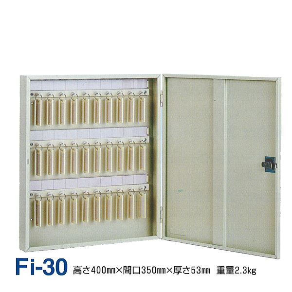 キーボックス/鍵収納箱 〔壁掛け固定式/30個掛け〕 スチール製 タチバナ製作所 Fi-30【代引不可】【北海道・沖縄・離島配送不可】|フジックス