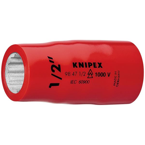 KNIPEX（クニペックス）9847-7／8 （1／2SQ） 絶縁ソケット 1000V【代引不可】【北海道・沖縄・離島配送不可】