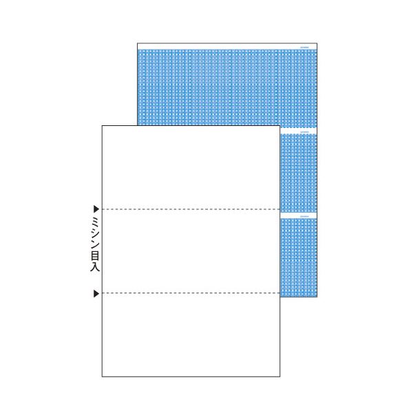 （まとめ） TANOSEE 裏地紋入りプリンター用紙 A4 裏地紋3面折 1冊（100枚） 〔×5セット〕【代引不可】【北海道・沖縄・離島配送不可】