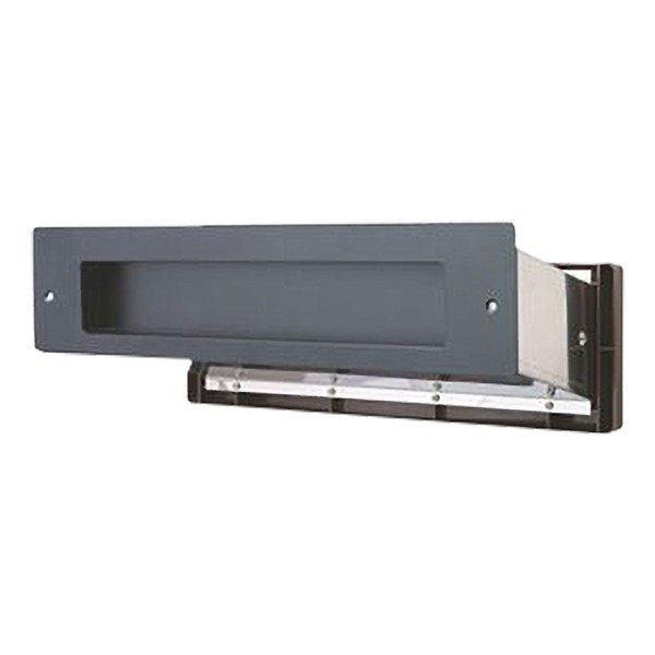 No.3000郵便うけ/埋込専用郵便うけ 〔ヨコ型/内フタ付気密型 大壁〕 黒 口金付き添い人 水上金属元素 〔部分品 DIY 日曜日宮大工〕【代引不可】【北海道・沖縄・離島送りとどける不可】