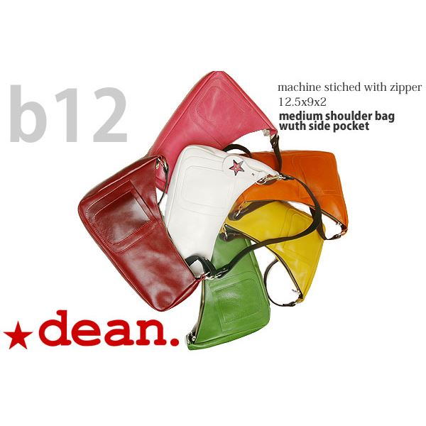 ★dean（ディーン） medium shoulder ハンドバッグ ピンク ハンドル/ブラック【代引不可】【北海道・沖縄・離島配送不可】