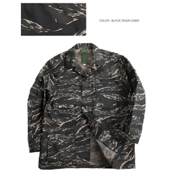 アメリカ軍使用BDUジャケット JB001YN ブラックタイガーリップストップ Mサイズ 【レプリカ】（代引不可） 楽天市場】アメリカ軍 BDUジャケット／迷彩ジャケット 【 Mサイズ