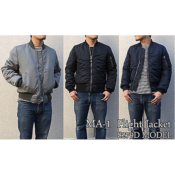 ３０年前の逸品　 MA-1 ブラックジャケット オレンジ内側 Reversible MA-1-ブラック(オレンジ) | harapeco Store
