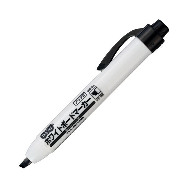 (まとめ) TANOSEE 打ち付ける式ホワイトボードマーカー 薬莢印字機 角芯 黒 1本  〔×100仕かける〕【代引不可】【北海道・沖縄・離島送りとどける不可】