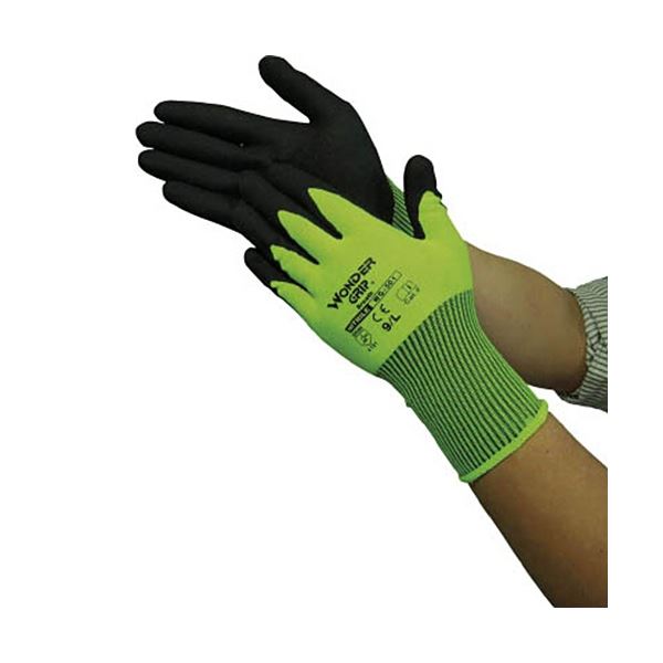 (まとめ) ユニワールド WONDER GRIP ブレス 蛍光イエロー XL WG-501-YE-XL 1双 〔×30セット〕|フジックス