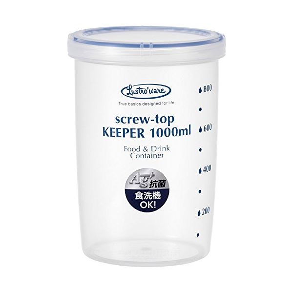 (まとめ) スクリュートップキーパー/保存容器 〔1000ml 深型〕 食洗機可 冷凍保存可 抗菌 完全密封 〔×100個セット〕【代引不可】【北海道・沖縄・離島配送不可】