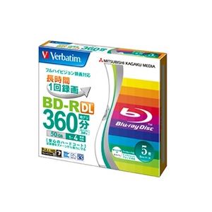 (まとめ) バーベイタム 録画用BD-R DL260分 1-4倍速 ホワイトワイドプリンタブル 5粍か細い容れもの VBR260YP5V1 1風呂敷き包み(5枚) 〔×3仕かける〕 録画・録音用メディア-TV・オーディオ・カメラ