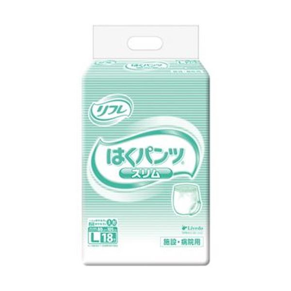 (まとめ)リブドゥコーポレーション リフレはくパンツ スリムタイプ L 1パック(18枚)〔×10セット〕 【北海道・沖縄・離島配送不可】