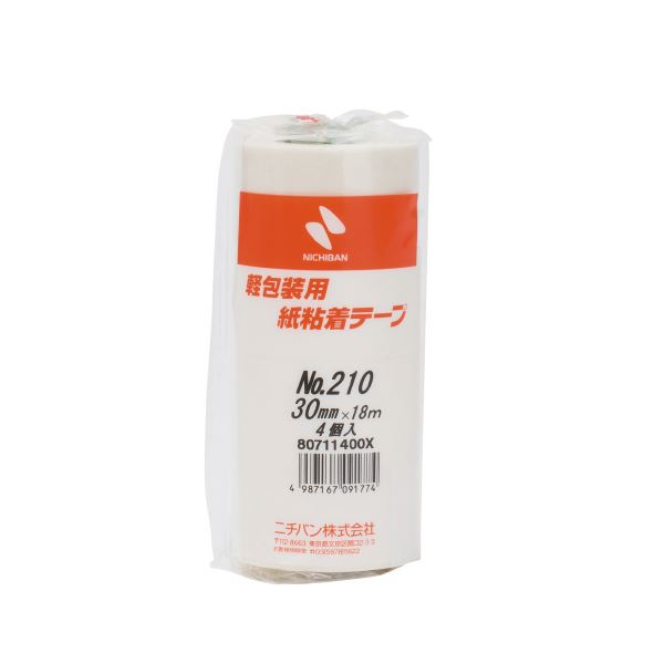 (まとめ）ニチバン 紙へばり付く磁気テープ 210-30 白 30mm×18m 4巻〔×10仕掛ける〕【代引不可】【北海道・沖縄・離島送りとどける不可】 粘着テープ-DIY・工具-接着・補修用品