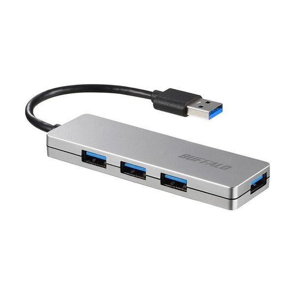（まとめ）バッファロー USB3.0バスパワーハブ 4ポート シルバー BSH4U120U3SV 1個〔×2セット〕 【北海道・沖縄・離島配送不可】 5,759円
