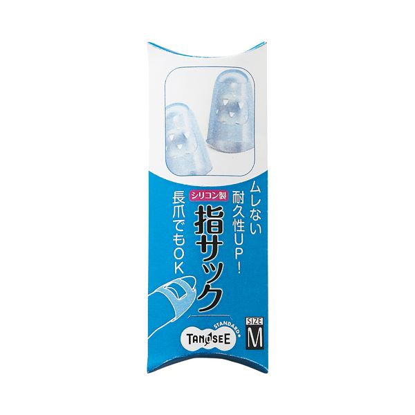 (まとめ) TANOSEE ケイ素樹脂旗がしら指サック M 青み 1容器に並べる（4個）  〔×30仕掛ける〕【代引不可】【北海道・沖縄・離島送りとどける不可】