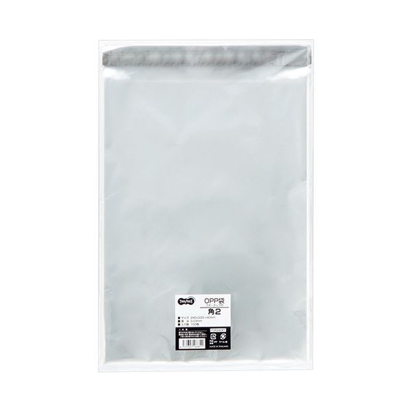 (まとめ) TANOSEE OPP袋 フタ・テープ付角2 240×330+40mm 1セット（500枚：100枚×5パック） 〔×5セット〕【代引不可】【北海道・沖縄・離島配送不可】
