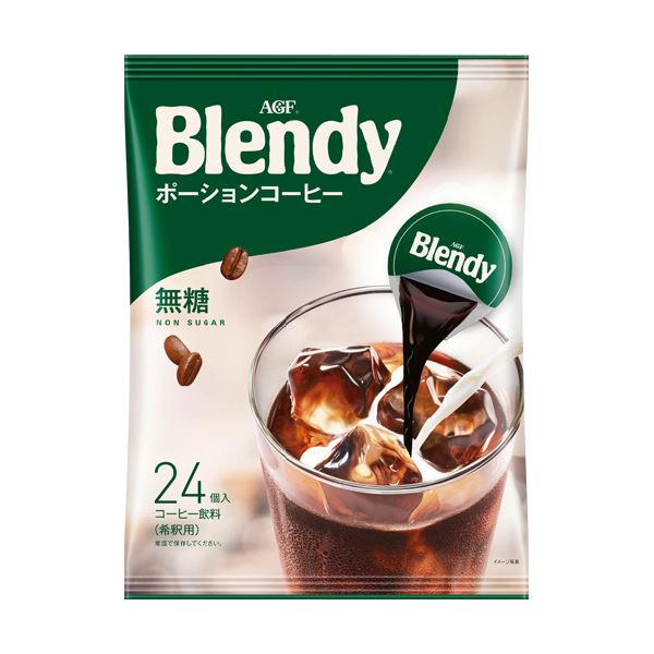 （まとめ）味の素AGF ブレンディポーションコーヒー 無糖 18g 1袋（24個）〔×10セット〕 【北海道・沖縄・離島配送不可】