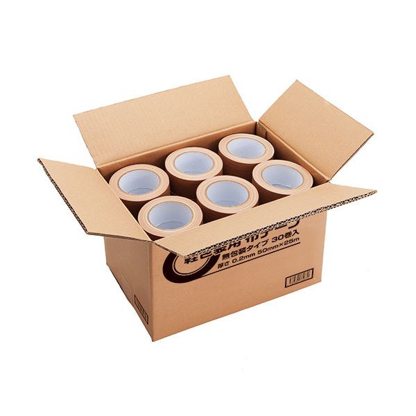 TANOSEE 軽包装用布テープ 無包装タイプ 50mm×25m 1セット（90巻：30巻×3箱） 【北海道・沖縄・離島配送不可】