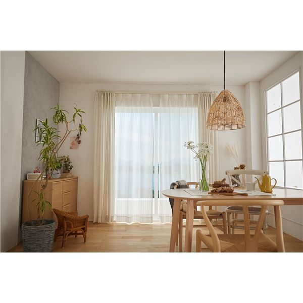 レースカーテン 〔ランネル 約100×133cm 1枚入 G1060〕 洗える スミノエ 日本製 インテリア用品