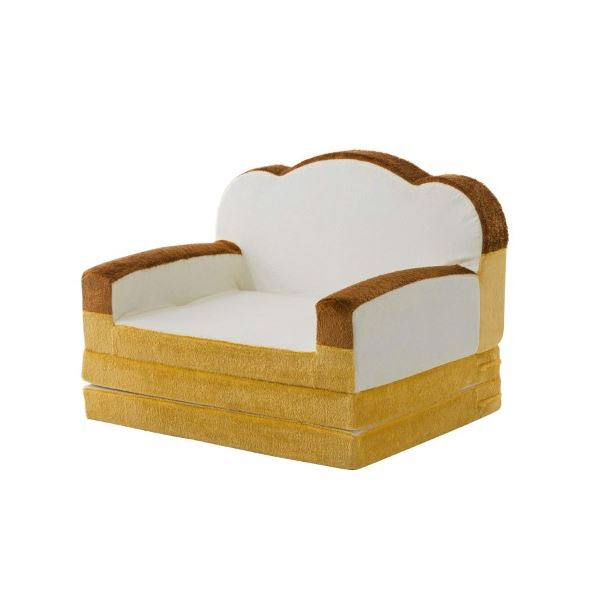 食パン ソファーベッド 〔1人掛け〕 幅800&times;奥行600～1780&times;高さ440～600mm スチールパイプ ウレタンフォーム 日本製 【北海道・沖縄・離島配送不可】｜フジックス