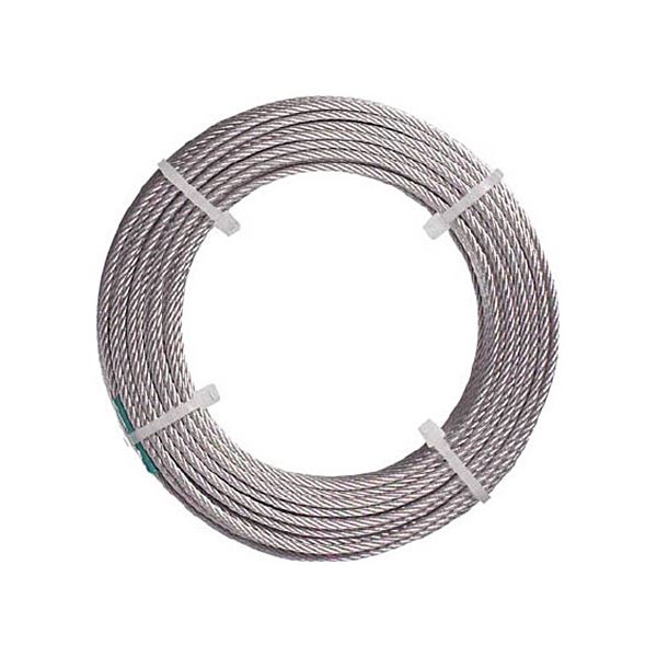 (まとめ) TRUSCO ナイロン被覆ステンレスワイヤロープ 1.5mm×10m CWC-15S10 1巻 〔×3セット〕