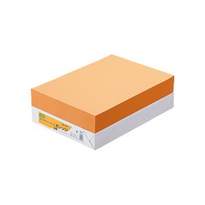 (まとめ) TANOSEE αエコカラーペーパーII A4 オレンジ 1冊（500枚） 〔×10セット〕【代引不可】【北海道・沖縄・離島配送不可】