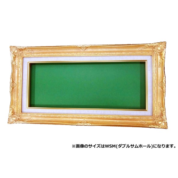 〔ルイ式油額〕高級油絵額・キャンバス額・豪華油絵額・模様油絵額 ■ワイド油絵額F4号(666×242mm)ゴールド【代引不可】【北海道・沖縄・離島配送不可】