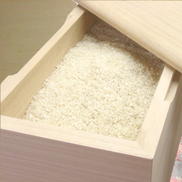 少し豊富な贈り物 桐の米びつ ライスストッカー 〔10kg用 無地〕 一合升付 留河 日本製 pe03.gr