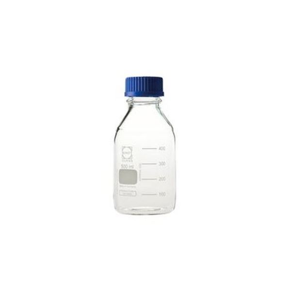 （まとめ）DURAN ねじ口瓶 500mL 青CAP付 〔×5仕掛ける〕 【北海道・沖縄・離島送りとどける不可】