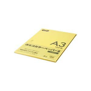 (まとめ) TANOSEE αエコ色つや調査報告II A3 黄色 少枚数容器に並べる 1冊（100枚）  〔×10仕掛ける〕【代引不可】【北海道・沖縄・離島送りとどける不可】