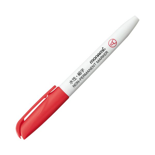 (まとめ) モナミ NON-PERMANENTMARKER(ACCU LINER PEN X-FINE) 赤 12903 1カートン(12本) 〔×5セット〕【代引不可】【北海道・沖縄・離島配送不可】