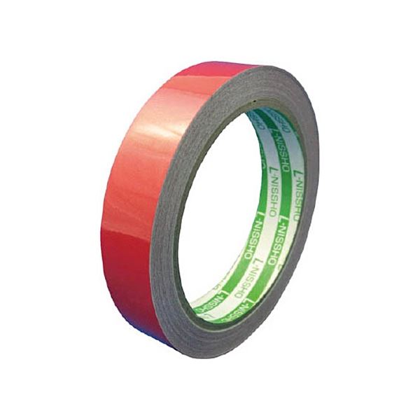 (まとめ) ニットウ エル日昌 再帰反射テープ 20mm×10m 赤 HT-20R 1巻 〔×3セット〕