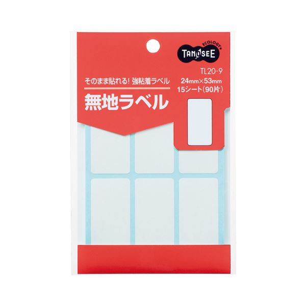 (まとめ) TANOSEE 無地下げ札 24×53粍 1容器に並べる（90片：6片×15居敷き）  〔×100仕掛ける〕【代引不可】【北海道・沖縄・離島送りとどける不可】