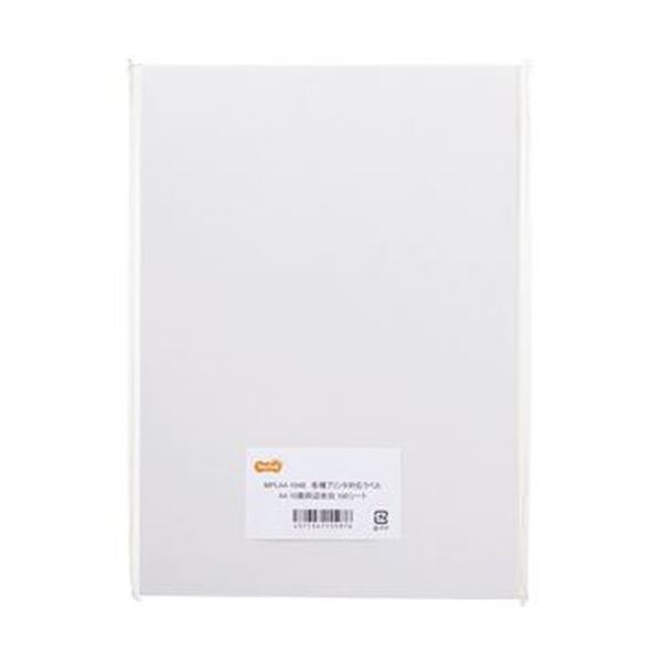 （まとめ）TANOSEE 各種プリンタ対応ラベルA4 10面 86.4×50.8mm 四辺余白付 1冊（100シート）〔×10セット〕 【北海道・沖縄・離島配送不可】