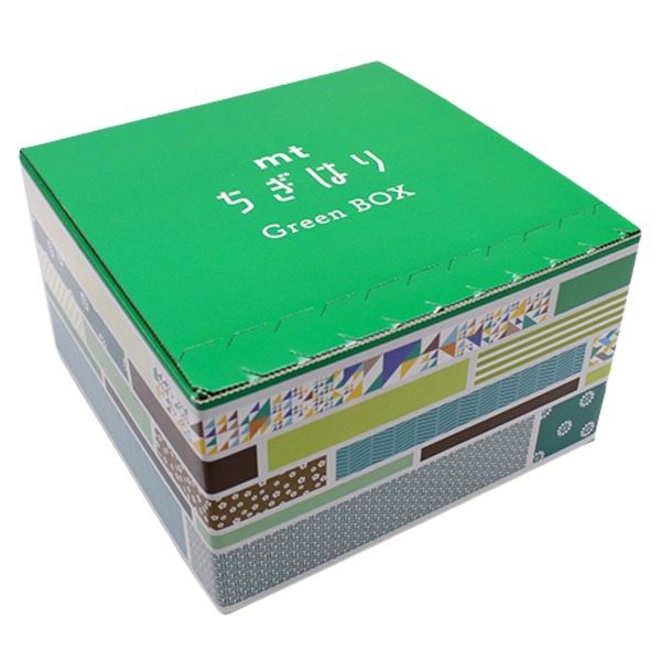 mtちぎはり マスキングテープ Green（グリーン） BOX MTWBOX03 【北海道・沖縄・離島配送不可】