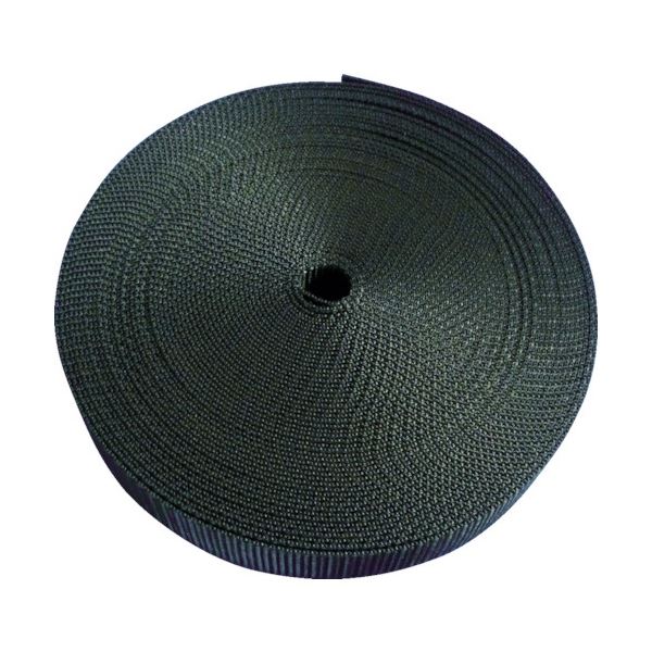 (まとめ) TRUSCO ナイロン平ベル 1.2t×20mm×10m 黒 TNB2010-BK 1巻 〔×5セット〕