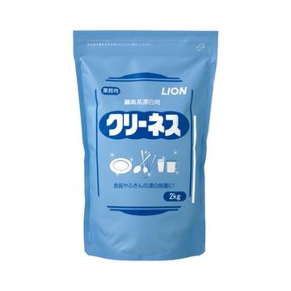 （まとめ）百獣の王 O系漂白剤剤 クリーネス無りん 2kg 1容器に並べる〔×10仕掛ける〕 【北海道・沖縄・離島送りとどける不可】