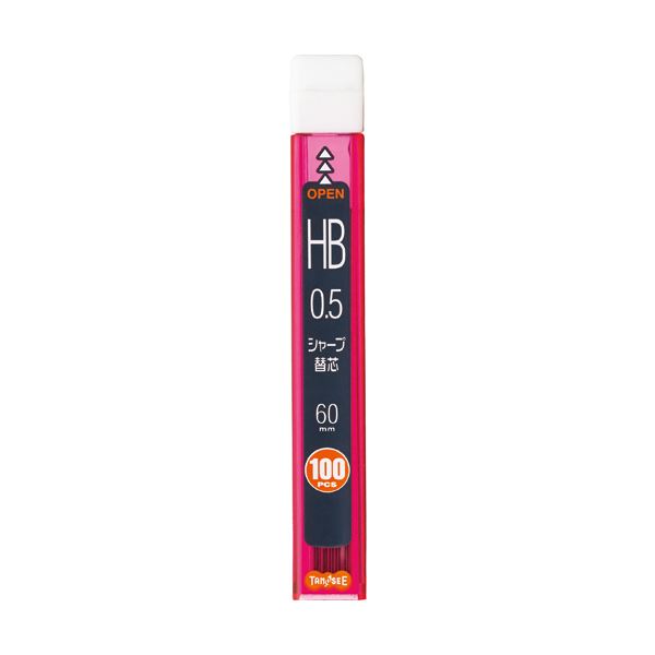 (まとめ) TANOSEE シャープ替芯 0.5mmHB 1セット(1000本:100本×10個) 〔×10セット〕【代引不可】【北海道・沖縄・離島配送不可】