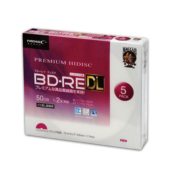 （まとめ）PREMIUM HIDISC BD-RE DL 1-2倍速相応う 50GB くり返し録画用デジタル触れ散らかす相応う インクジェット印刷者相応う5枚 か細い容れもの入り口・入口 〔×20個仕かける〕 HDVBE50NP5SCX20 【北海道・沖縄・離島送りとどける不可】 録画・録音用メディア-TV・オーディオ・カメラ-ブルーレイディスクメディア