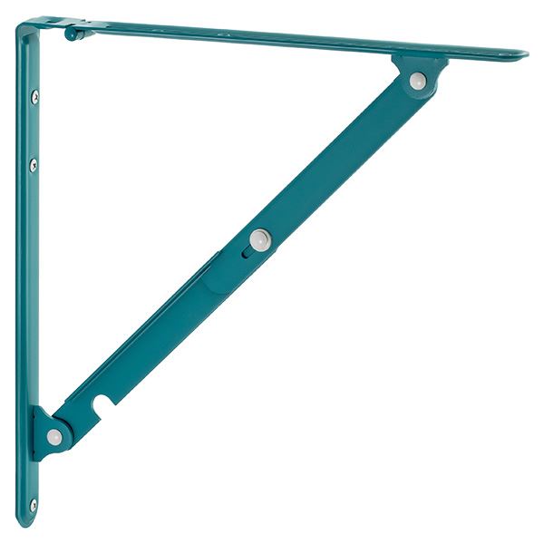 棚受け金具/ブラケット 〔L #05 グリーン〕 1組/2本入 スチール製 折りたたみ 『Folding bracket』 〔業務用 建材 建築金物〕【代引不可】【北海道・沖縄・離島配送不可】