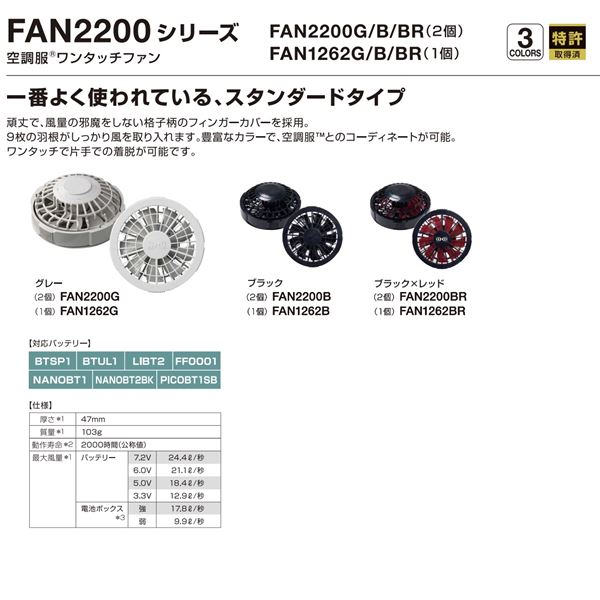 ランキング上位のプレゼント KU90720 空調服 R ポリエステル製 屋外作業用 FAN2200BR RD9261 LISUPER1セット シルバー  L sociedad.com.ar