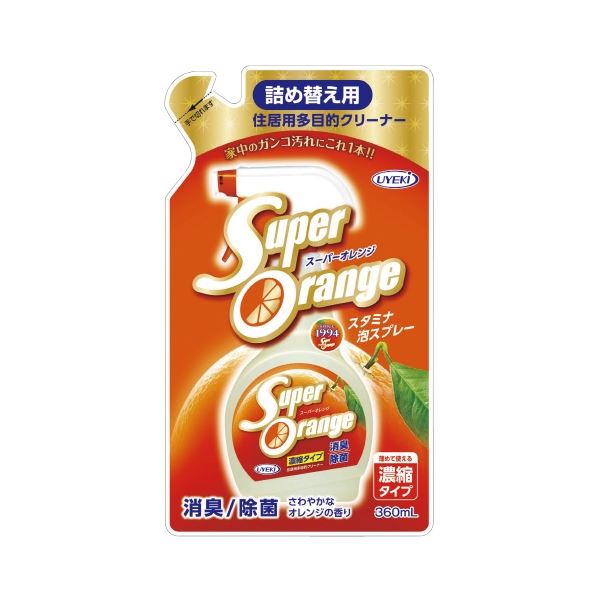 (まとめ）UYEKI スーパーオレンジ消臭除菌泡タイプ 360mL〔×5セット〕【代引不可】【北海道・沖縄・離島配送不可】