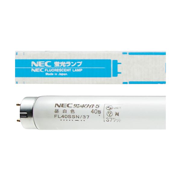 (まとめ）NEC 原則として形螢光照明ランプ サンホワイト5直管グロースタータ40W形 昼白いこと FL40SSN/37 1容れもの(25本)〔×3書き割り〕【代引不可】【北海道・沖縄・離島送りとどける不可】