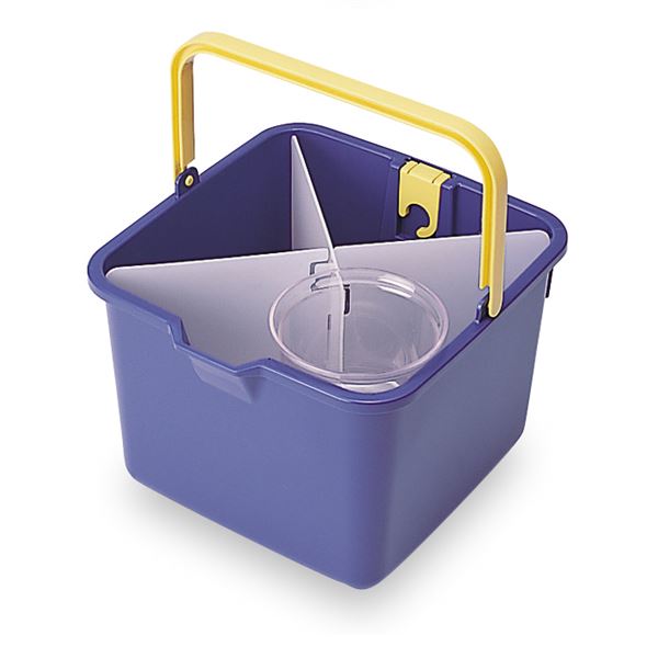 仕切付きバケツ/掃除用品 〔ブルー〕 バケツ容量：約9L 小物入：約600ml 〔業務用 施設 店舗 工場〕【代引不可】【北海道・沖縄・離島配送不可】