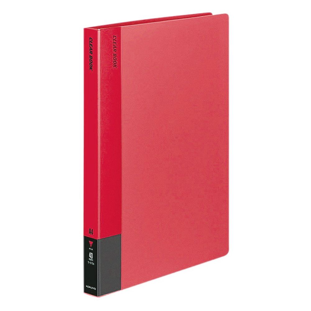 （まとめ買い）コクヨ 読みやすい書き付け くっ付ける式 A4 縦 40衣嚢 赤 ラ-570R 〔3冊仕掛ける〕【北海道・沖縄・離島送りとどける不可】