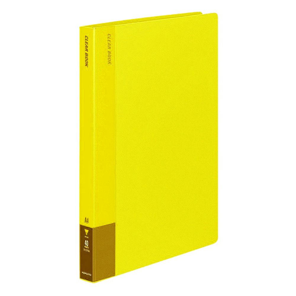 （まとめ買い）コクヨ 読みやすい書き付け くっ付ける式 A4 縦 40衣嚢 黄 ラ-570Y 〔3冊仕掛ける〕【北海道・沖縄・離島送りとどける不可】