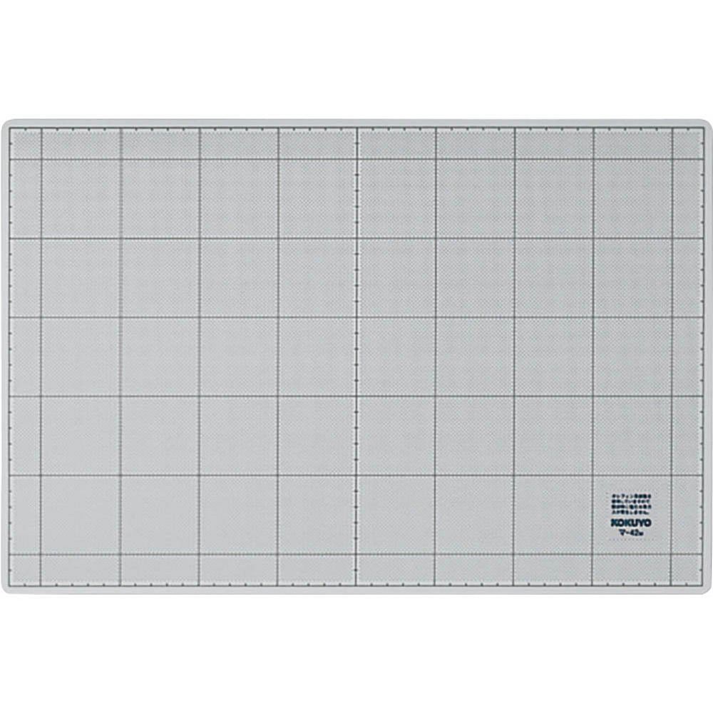 （まとめ買い）コクヨ 切り立てるつや消し 両面遣りかた 方眼罫 3粍厚 300×450粍 薄墨色 マ-42M 〔×3〕【北海道・沖縄・離島送りとどける不可】