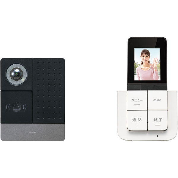 ELPA かんたんテレビドアホン 部屋の入り口写真機+管する子機 仕掛ける / 無線電話だから工事不必要! DHS-SP2020 【北海道・沖縄・離島送りとどける不可】
