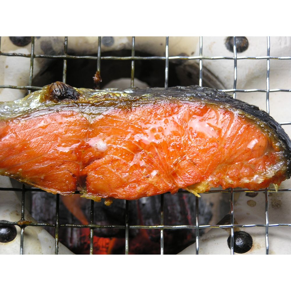 【グルメギフト】下関唐戸市場・林商店 天然紅鮭厚切 8切セット 【北海道・沖縄・離島配送不可】