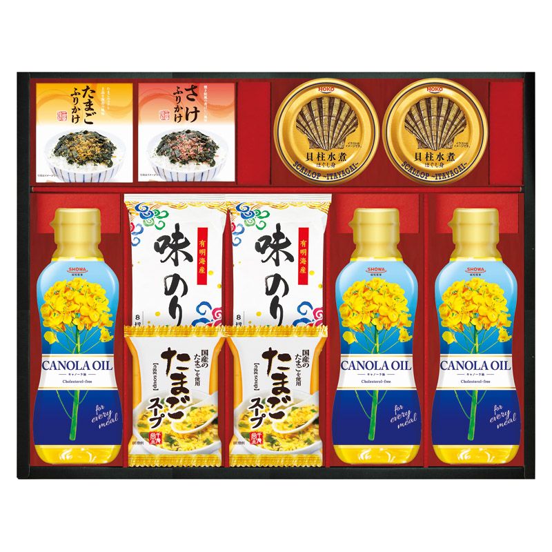 【ギフト】SHOWAキャノーラ油&のり・たまごスープ詰合せ C-F 【北海道・沖縄・離島配送不可】
