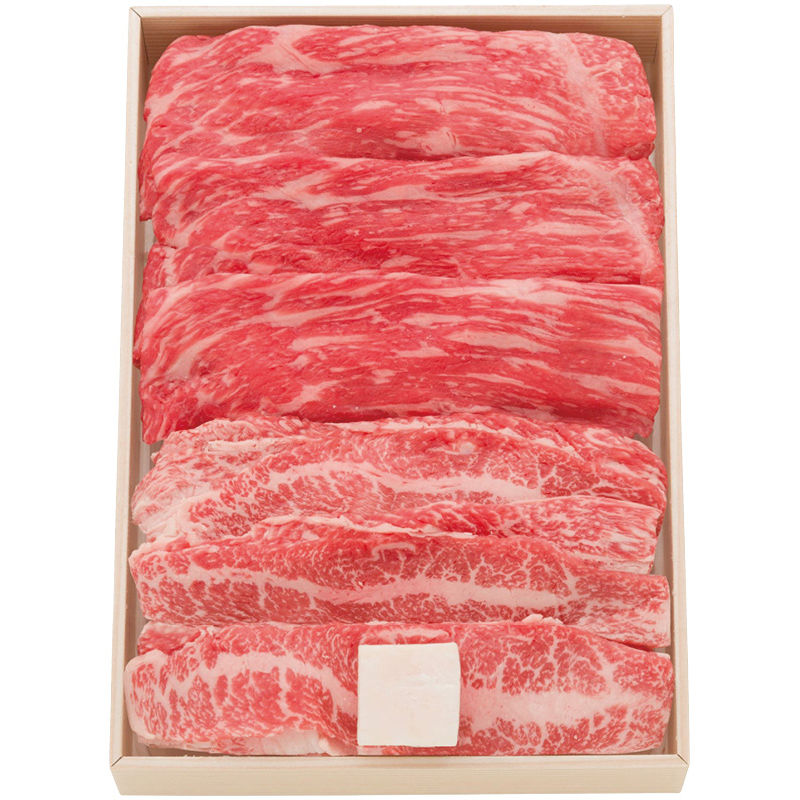 【お中元ギフト】松阪牛ももバラすき焼き用 【申込締切7/28、お届け期間6月末～8/6】 【北海道・沖縄・離島配送不可】｜フジックス