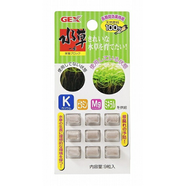 GEX(ジェックス) 水草一番 栄養ブロック 9粒【代引不可】 GEX(ジェックス) 水草一番 栄養ブロック 9粒【代引不可】